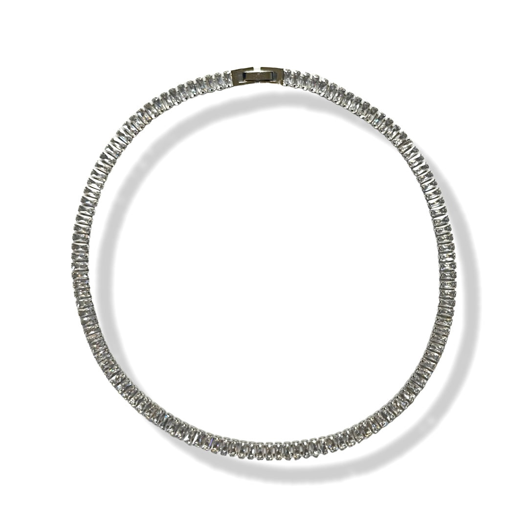 WHITE ZIRCONIUM CHOKER