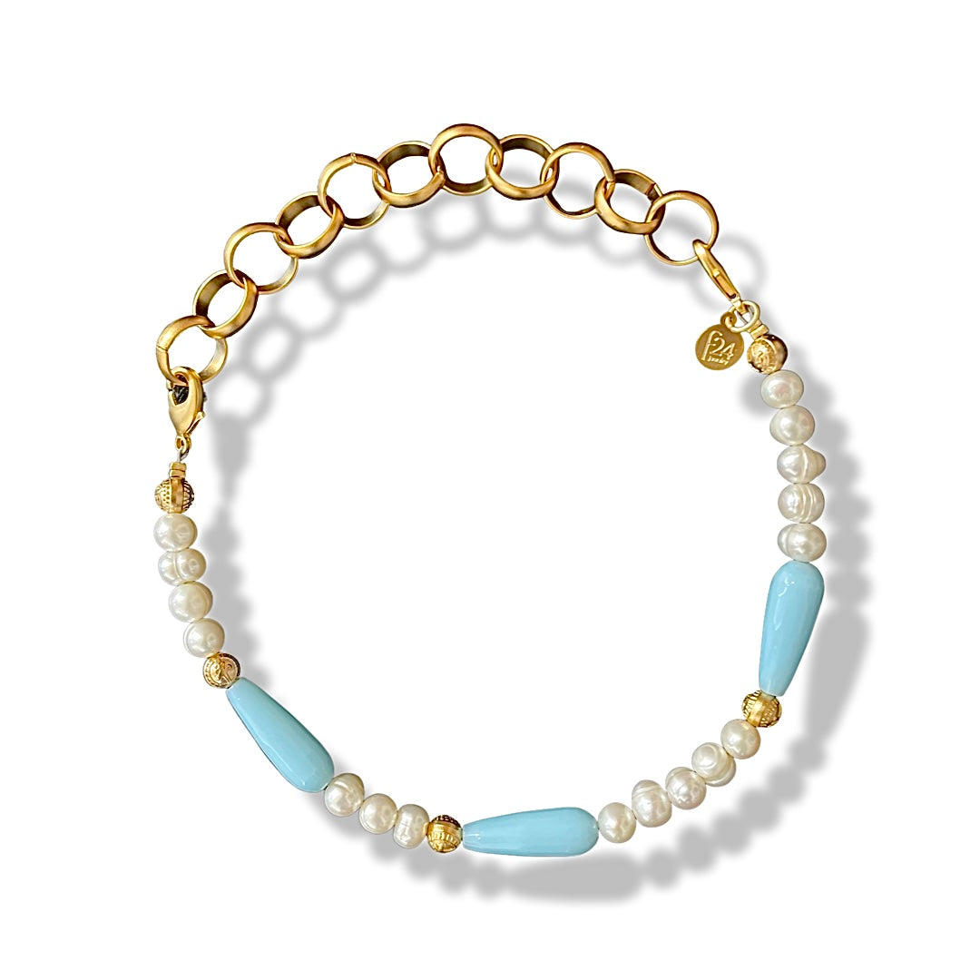 BRUE AGATE CHOKER